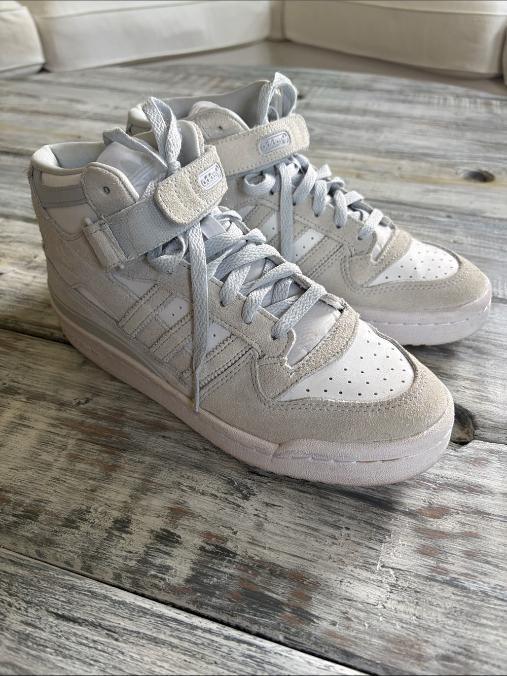 In excellent condition, Adidas high top sneakers, men’s size 7.5
